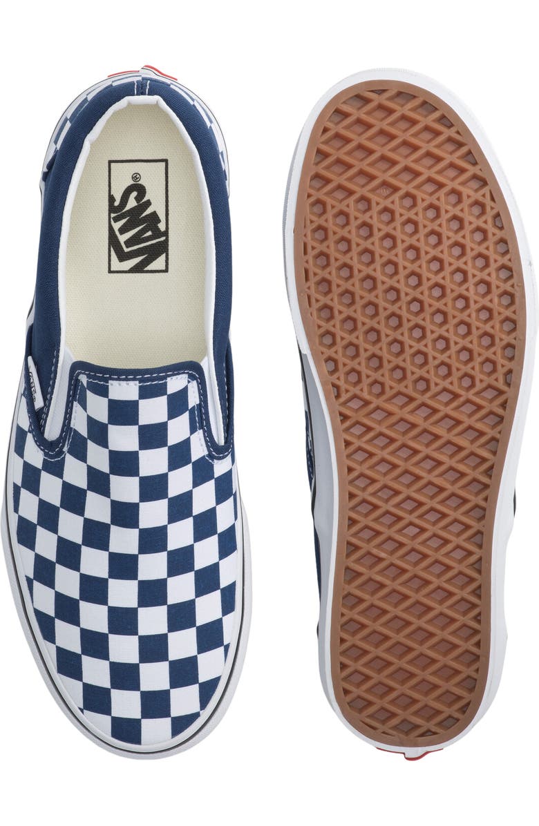 Vans Classic Slip-On Sneaker, Alternate, color, Checkerboard Deep Indigo