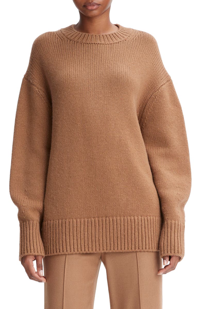 Vince Oversize Balloon Sleeve Wool & Cashmere Sweater, Main, color, 