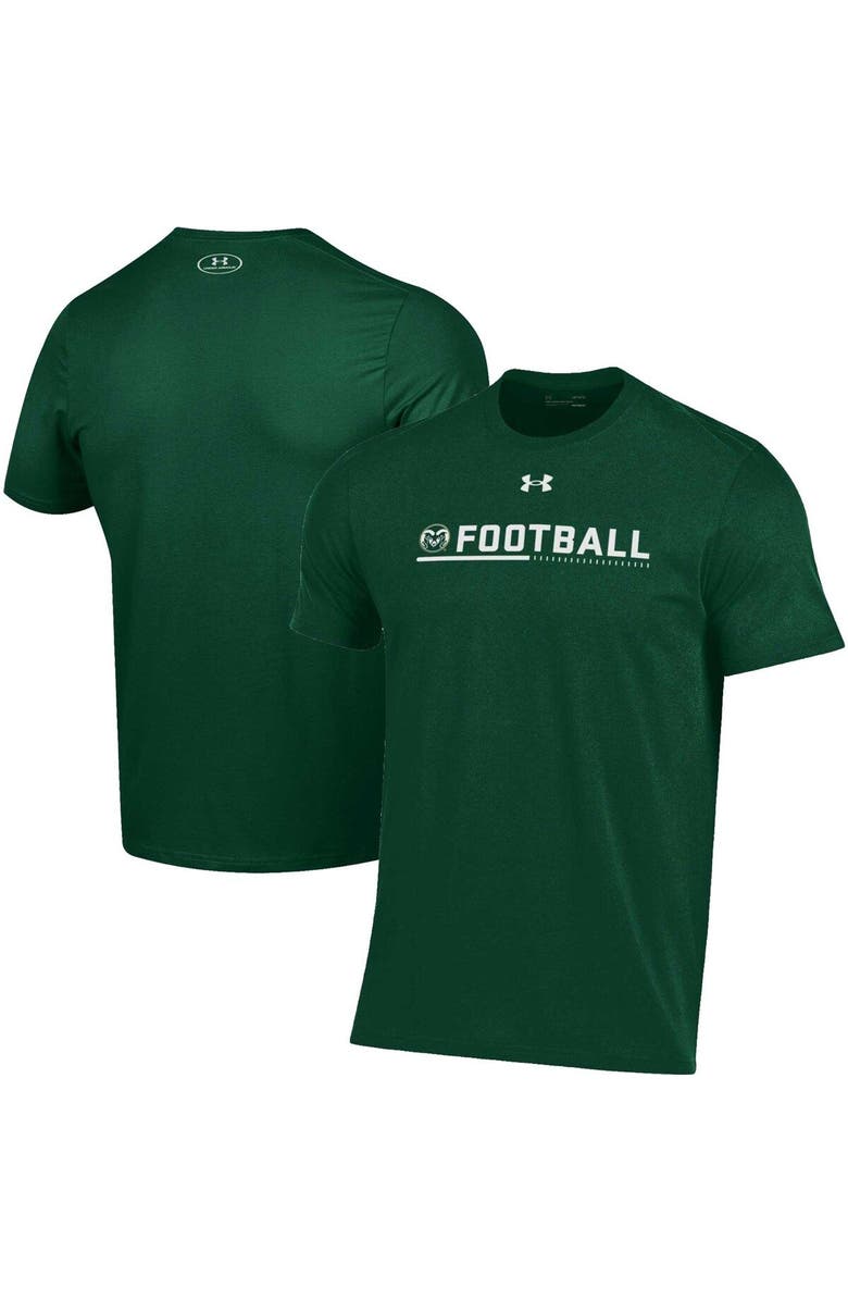 Under Armour Men's Under Armour Green Colorado State Rams 2022 Sideline Football Performance Cotton T-Shirt, Main, color, 