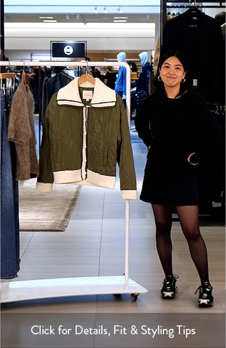 Knit Collar Quilted Jacket, sales video thumbnail