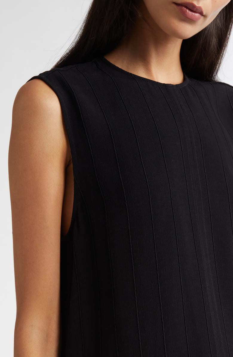 TOTEME Textured Stripe Sleeveless Top, Alternate, color, Black