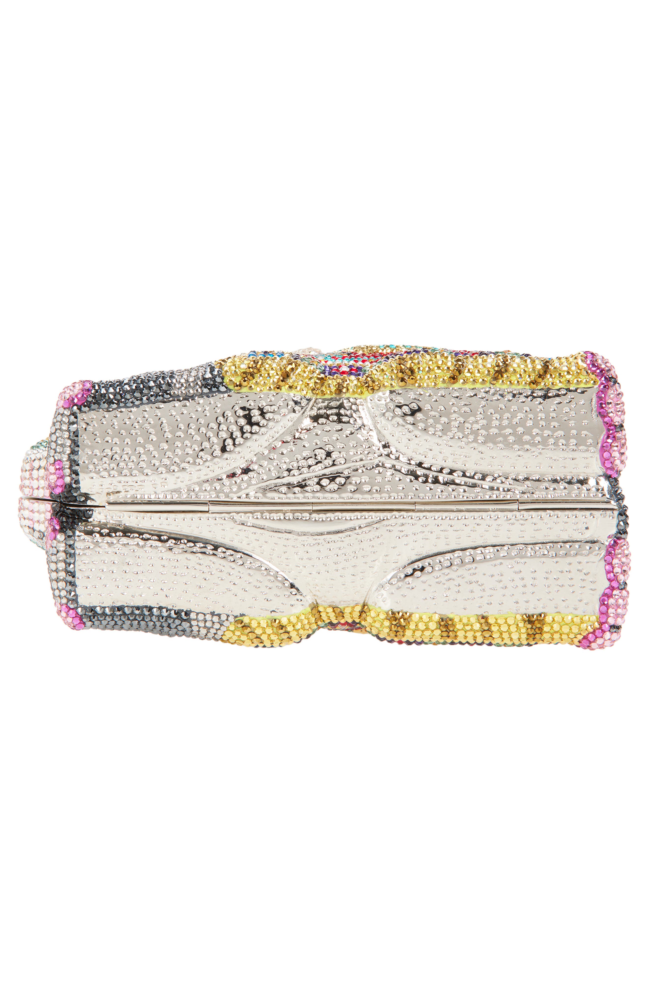 JUDITH LEIBER COUTURE Elephant Crystal Embellished Clutch, Alternate, color, Silver Multi