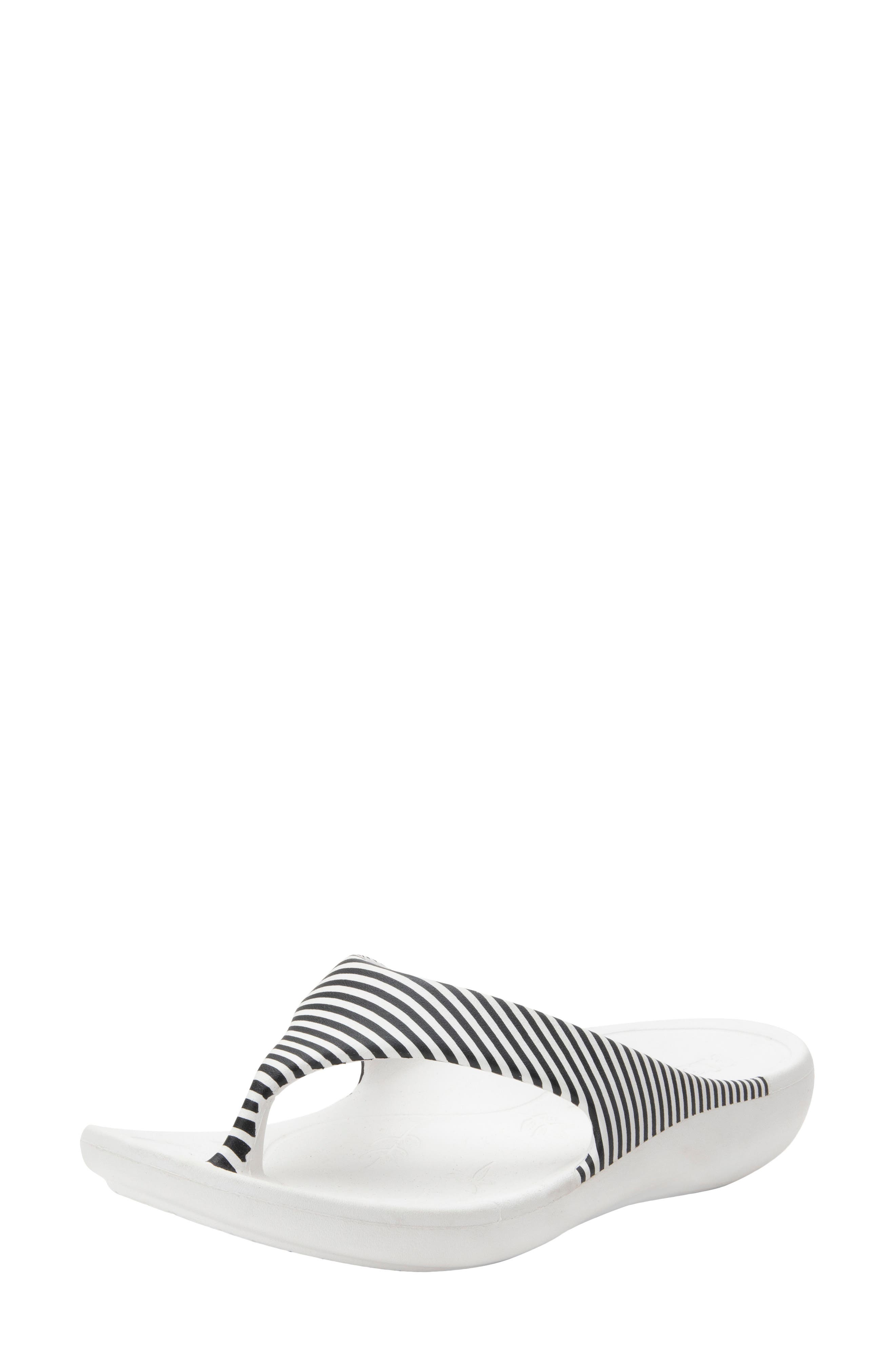 Ode Flip Flop, Alternate, color, STRIPES LEATHER