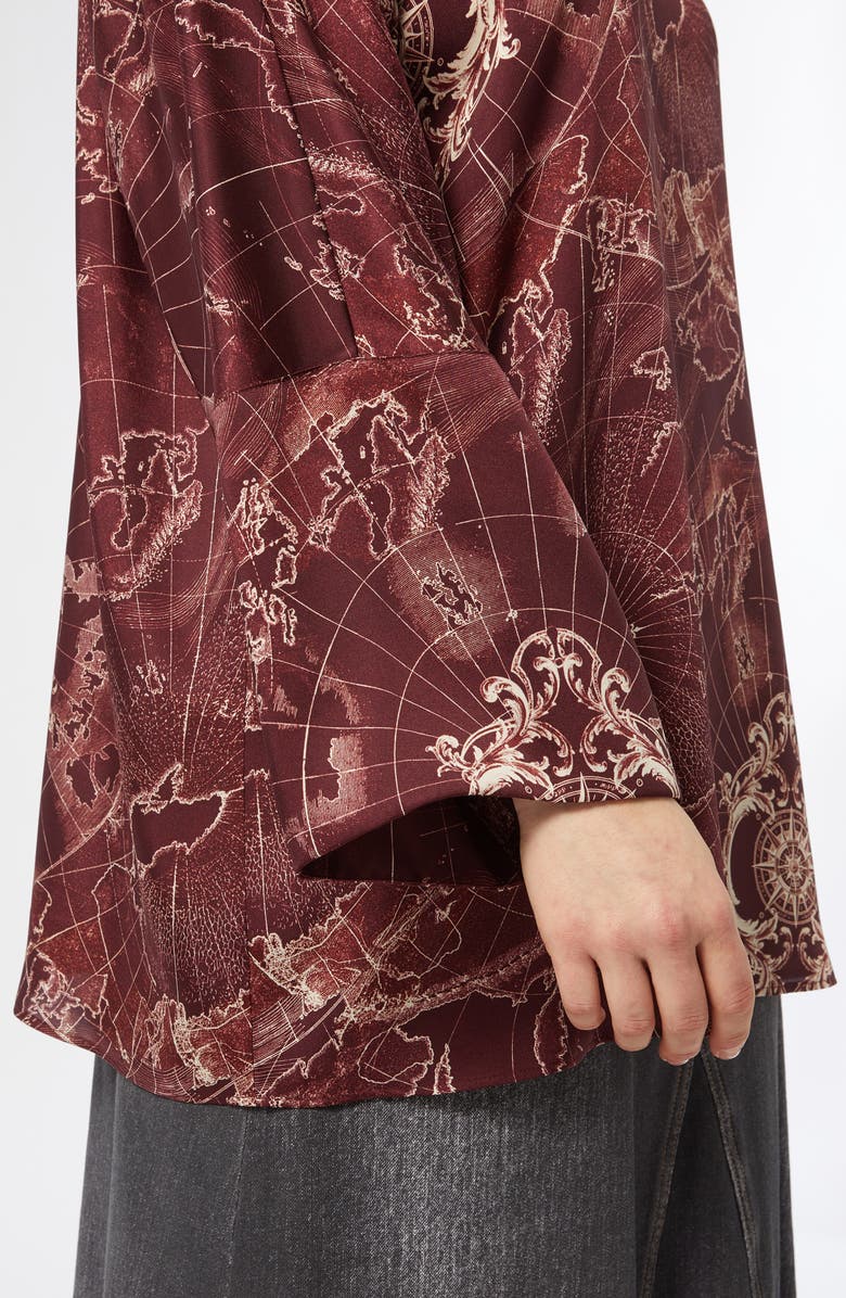 Marina Rinaldi Salato Global Print Twill Top, Alternate, color, 