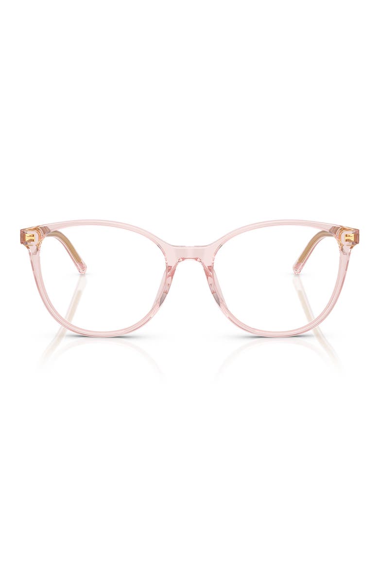 52mm Butterfly Optical Glasses, Main, color, TRANSPARENT ROSE / DEMO LENS