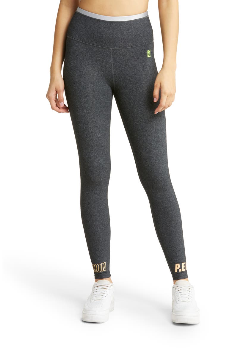Reaction High Waist 7/8 Leggings, Main, color, CHARCOAL