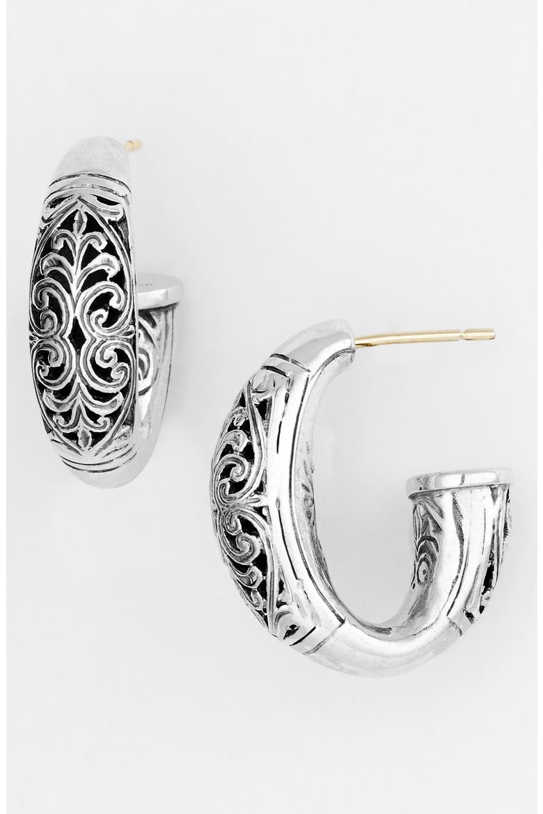 'Classics - Daphne' Hoop Earrings, Main, color, SILVER
