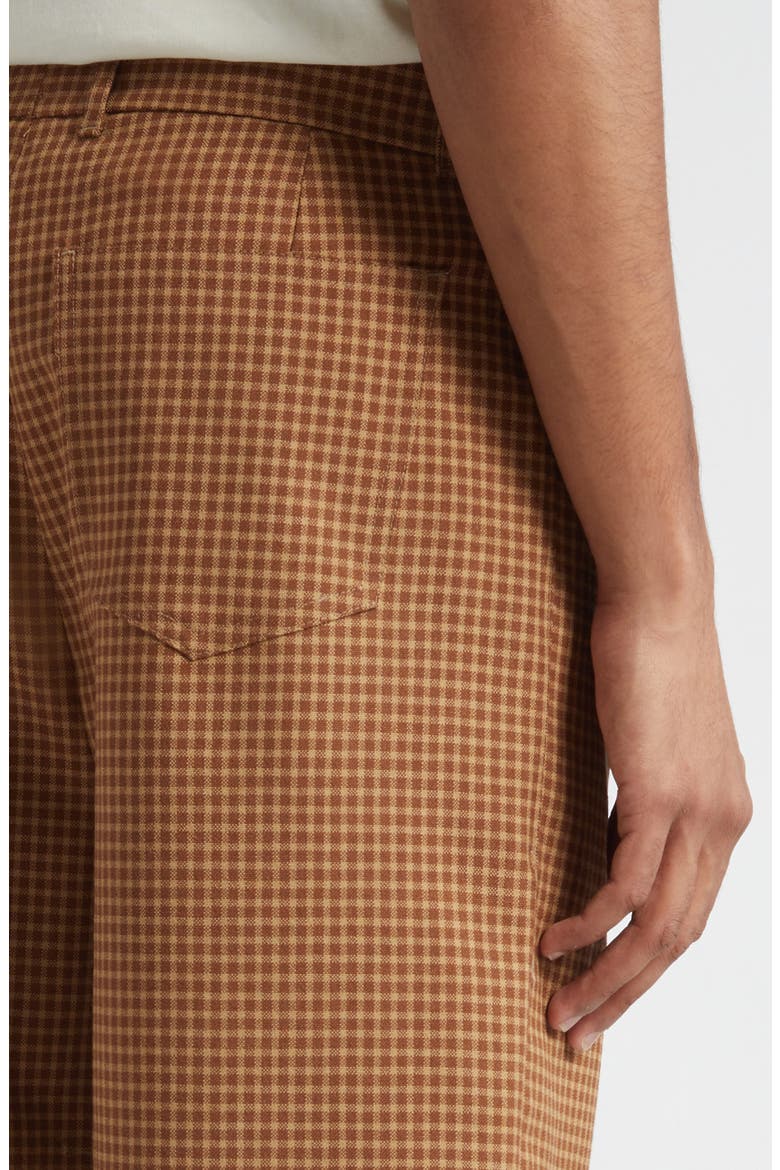 Ramon Check Wool Trousers, Alternate, color, FINE CHECK TAN