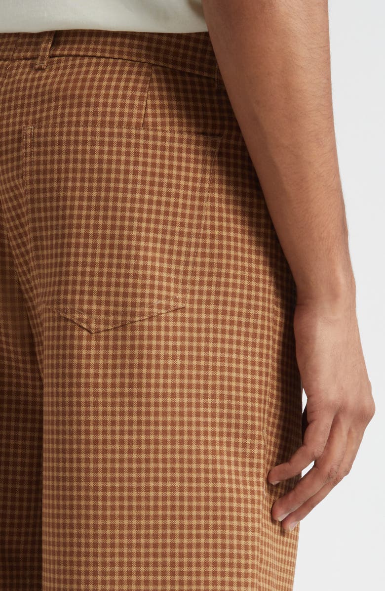 Séfr Ramon Check Wool Trousers, Alternate, color, Fine Check Tan