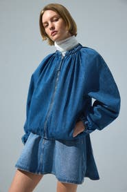 H&M Gathered bomber jacket