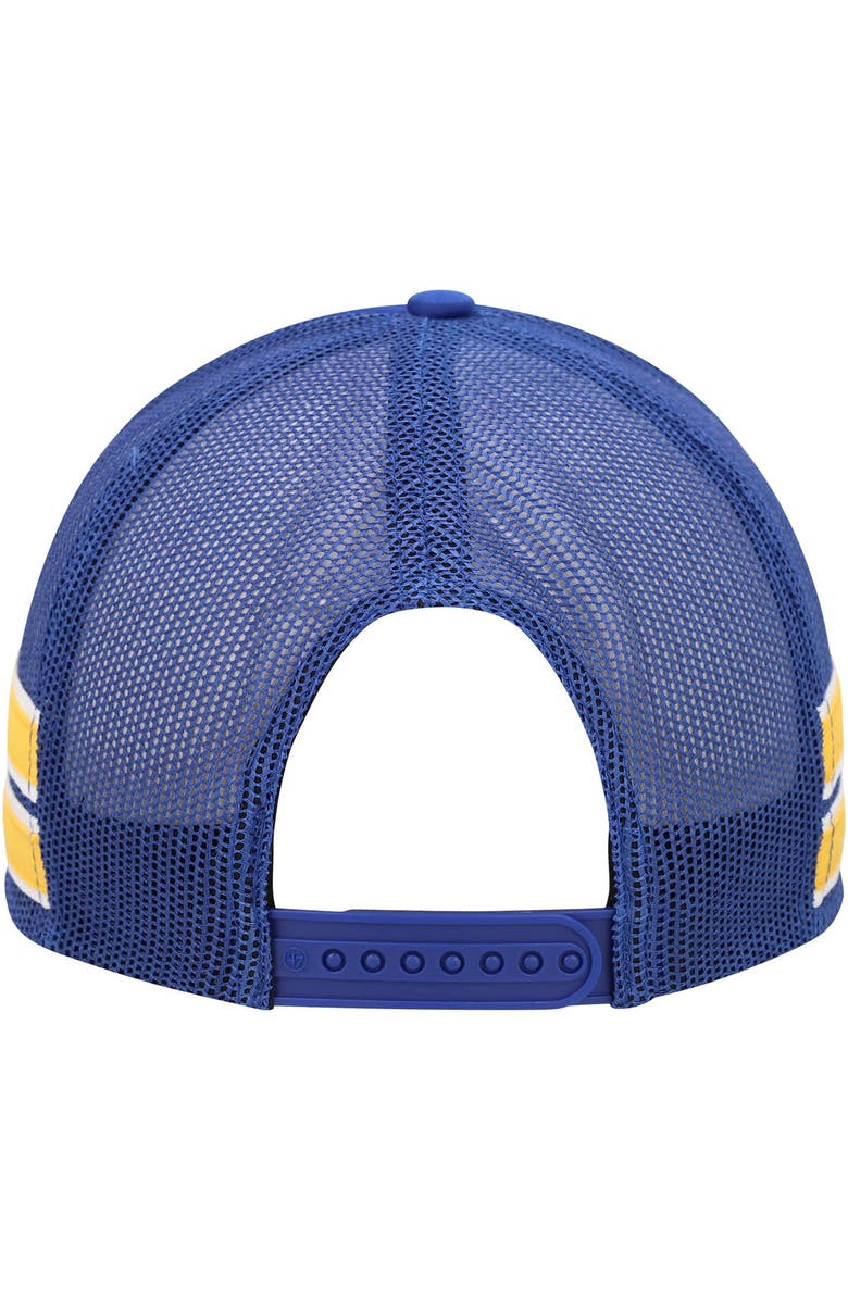 '47 Men's '47 Royal Golden State Warriors Sidebrand Stripes Trucker Adjustable Hat, Alternate, color, Royal