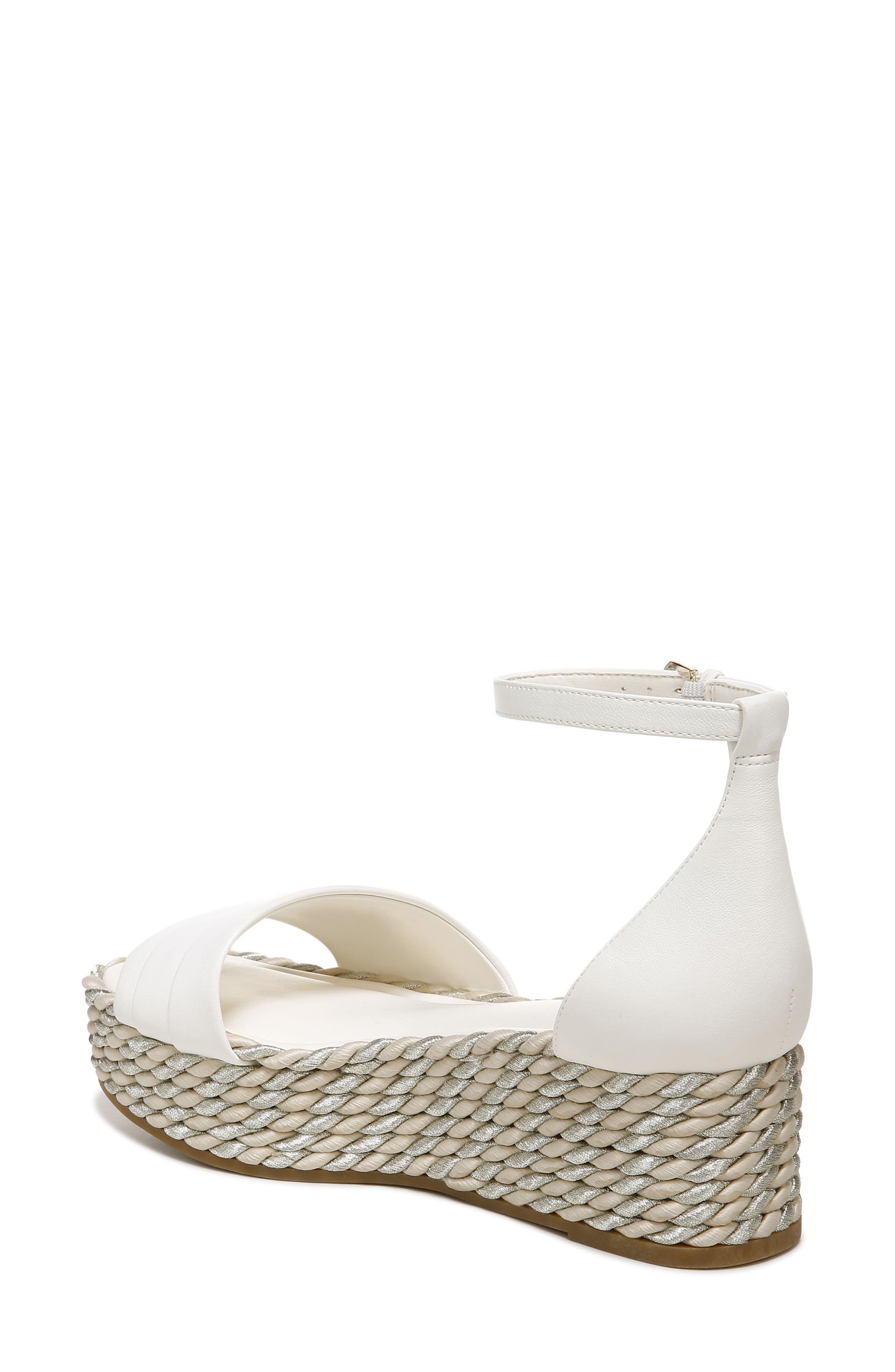 A-Via Espadrille Platform Wedge Sandal, Alternate, color, SHINE WHITE