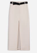Nocturne Belted Front Slit Maxi Skirt
