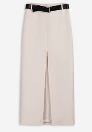 Nocturne Belted Front Slit Maxi Skirt