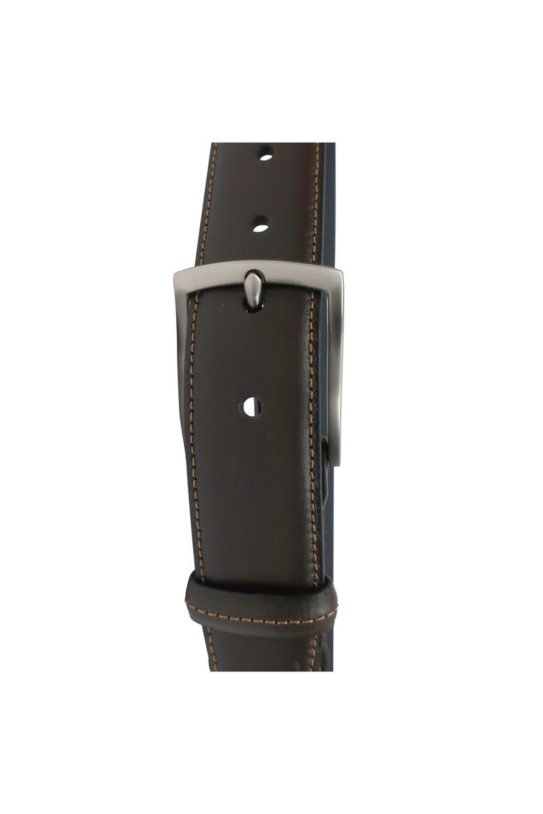 Mens Elastic Power Stretch Leather Belt, Alternate, color, Brown