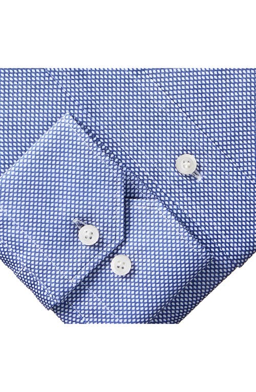Emanuel Berg 4flex Modern Fit Diamond Print Knit Dress Shirt