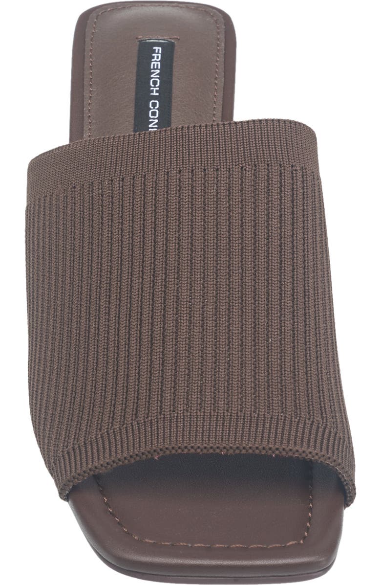 French Connection Styles Knit Stretch Mule, Alternate, color, Chocolate