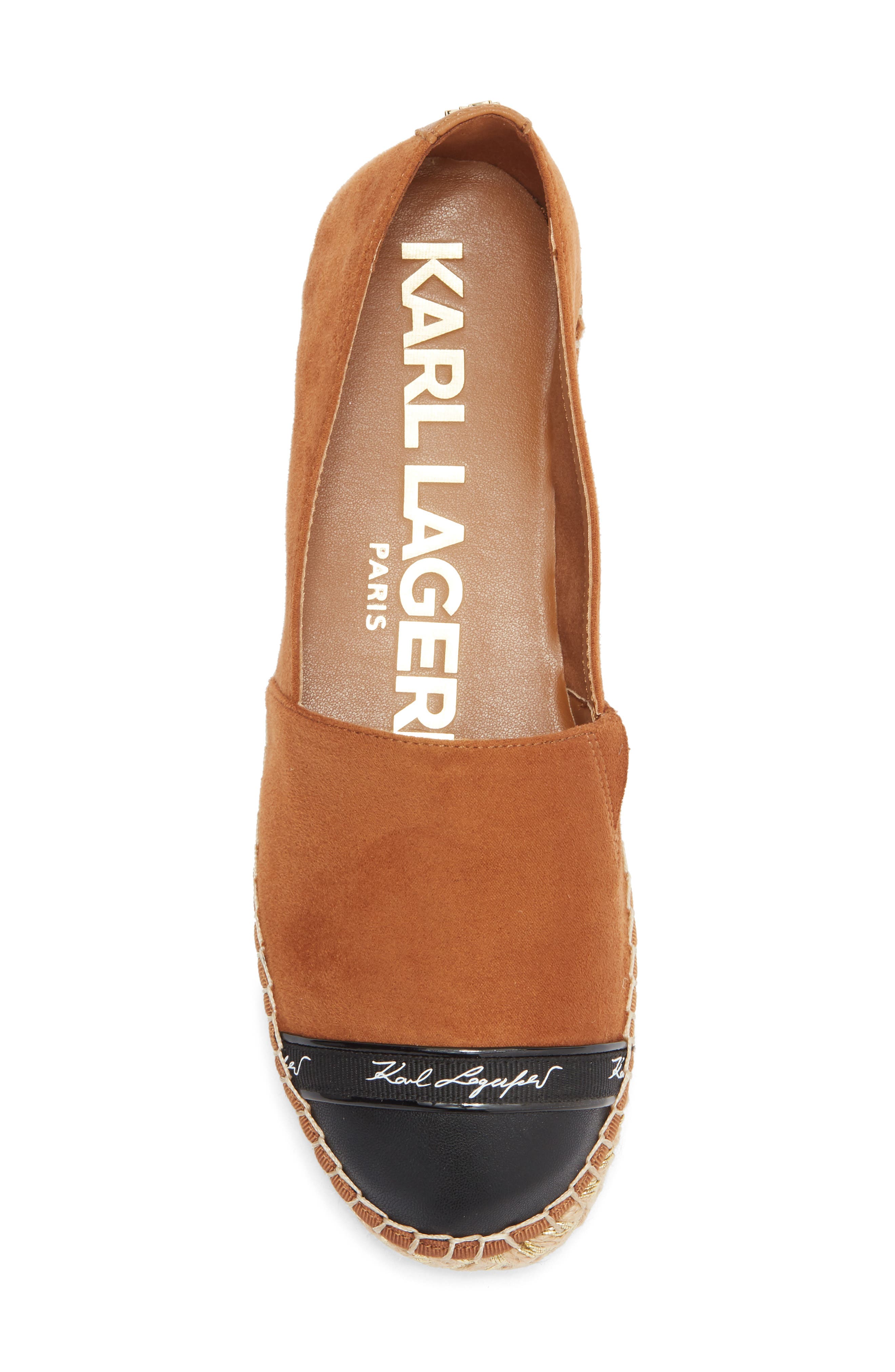 KARL LAGERFELD PARIS Montella Espadrille Flat, Alternate, color, Tan/ Black