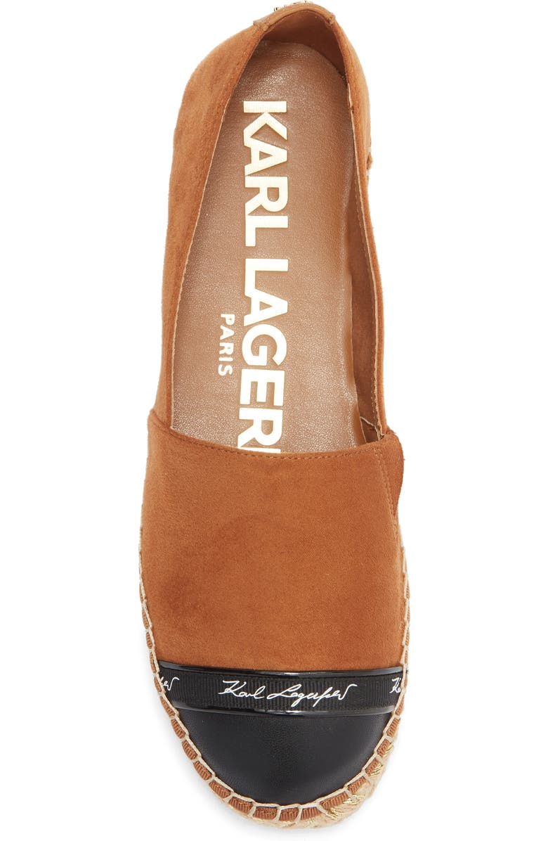 KARL LAGERFELD PARIS Montella Espadrille Flat, Alternate, color, Tan/ Black