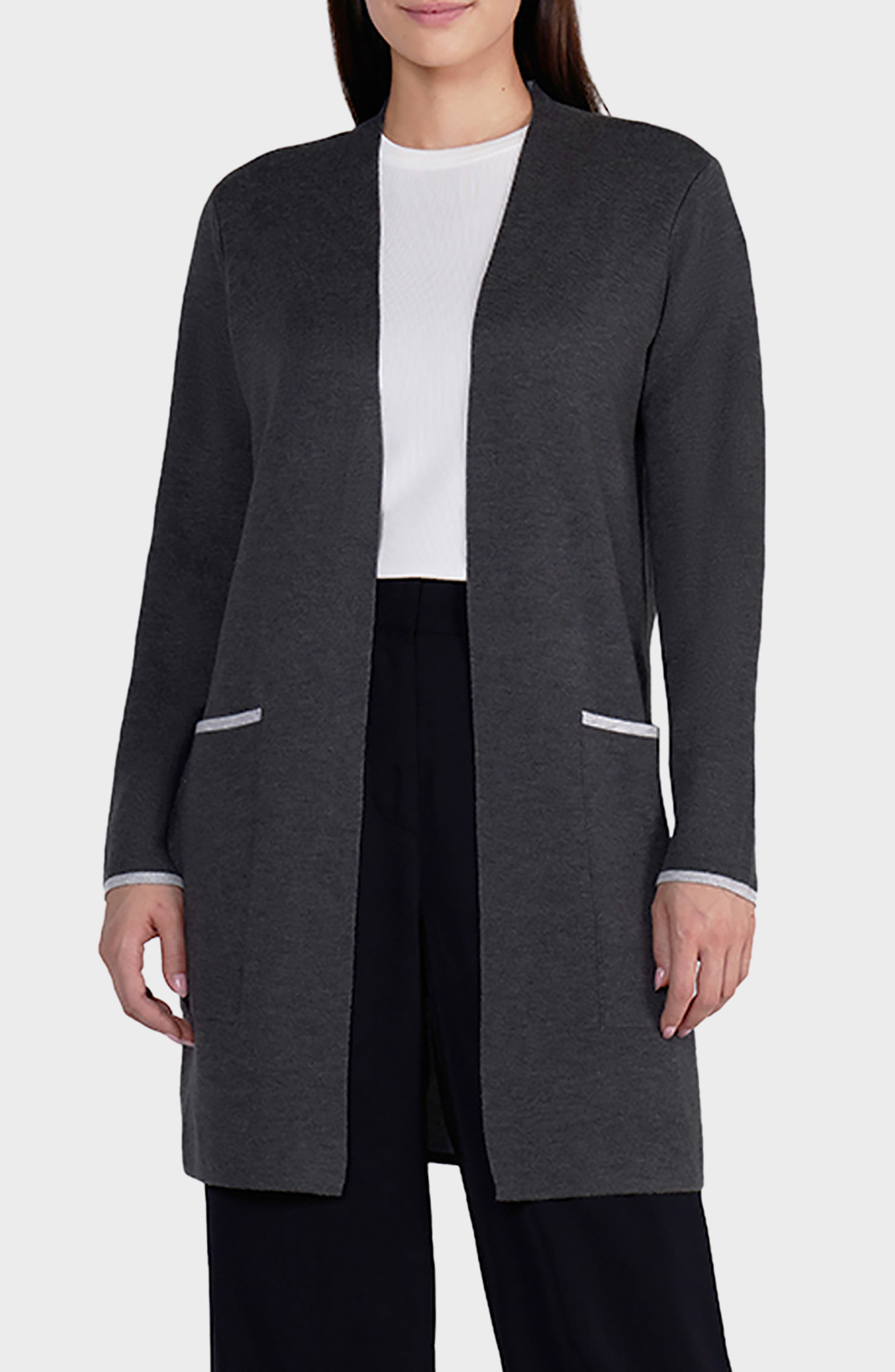 matty m. Cornella Double Knit Open Front Cardigan