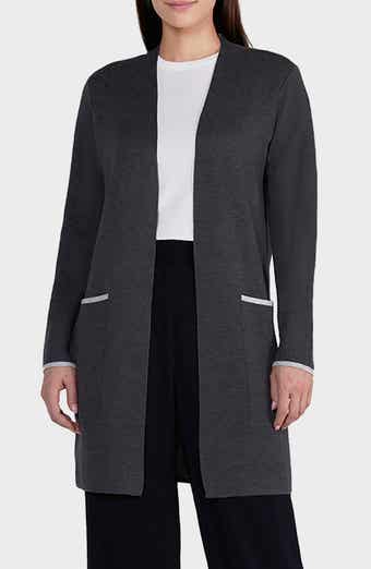 matty m. Cornella Double Knit Open Front Cardigan