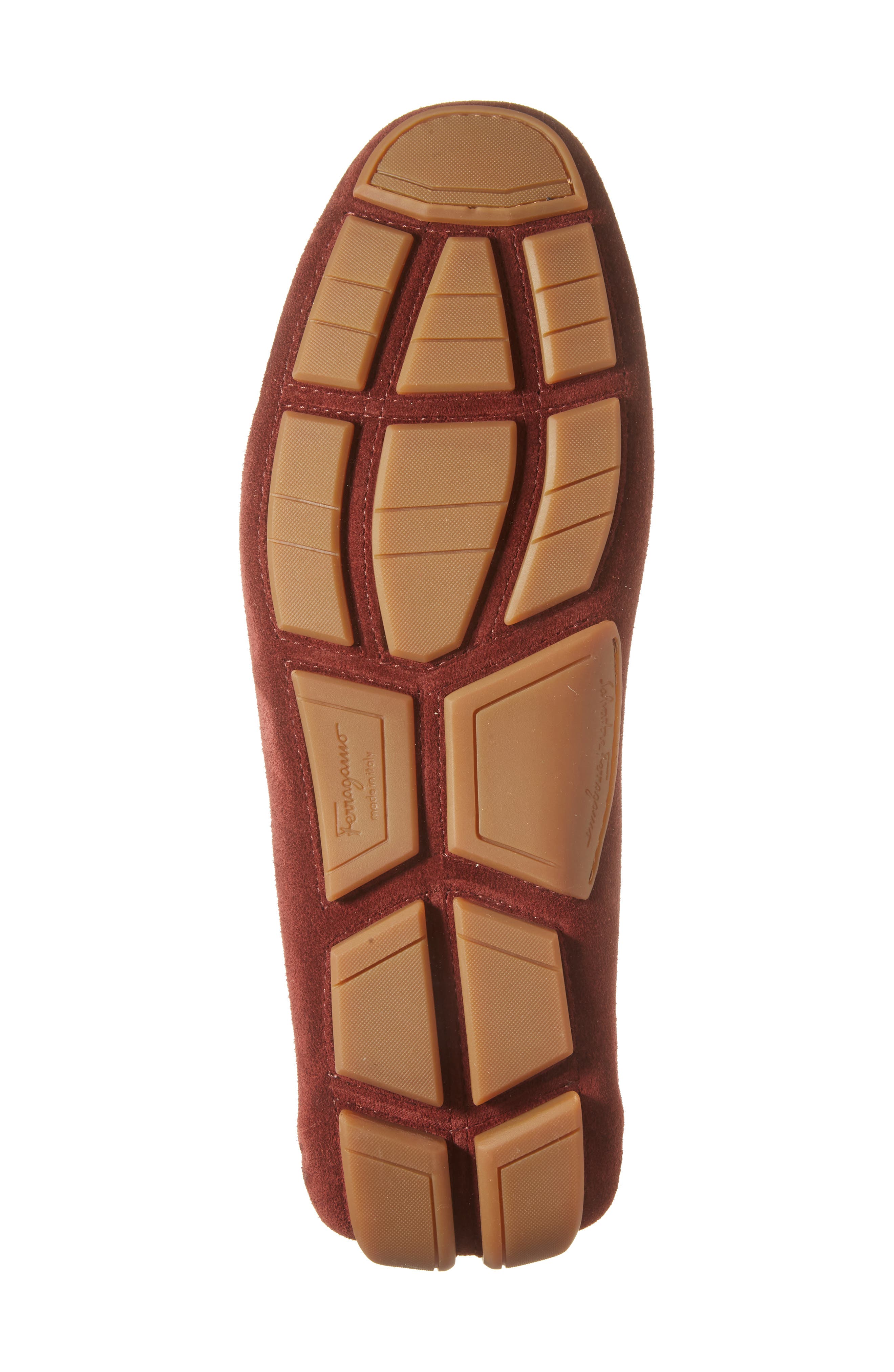 FERRAGAMO Byte Suede Driving Loafer, Alternate, color, College Red