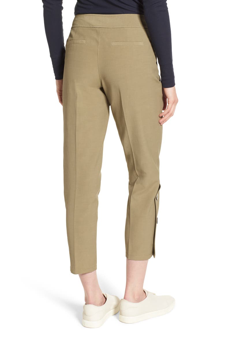 Slim Leg Crop Pants, Alternate, color, OLIVE COVERT