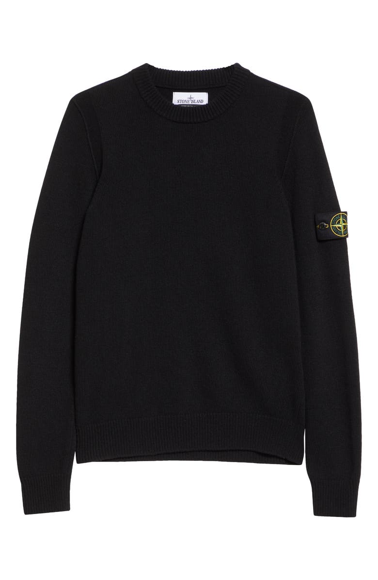 Stone Island Compass Logo Crewneck Wool Blend Sweater, Alternate, color,