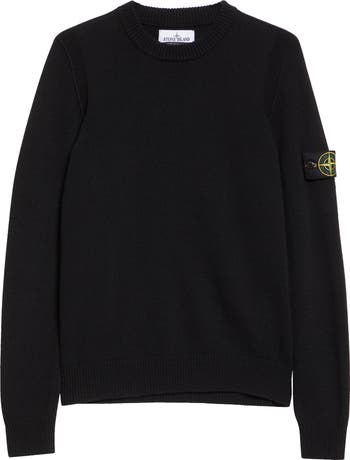 Stone Island Compass Logo Crewneck Wool Blend Sweater