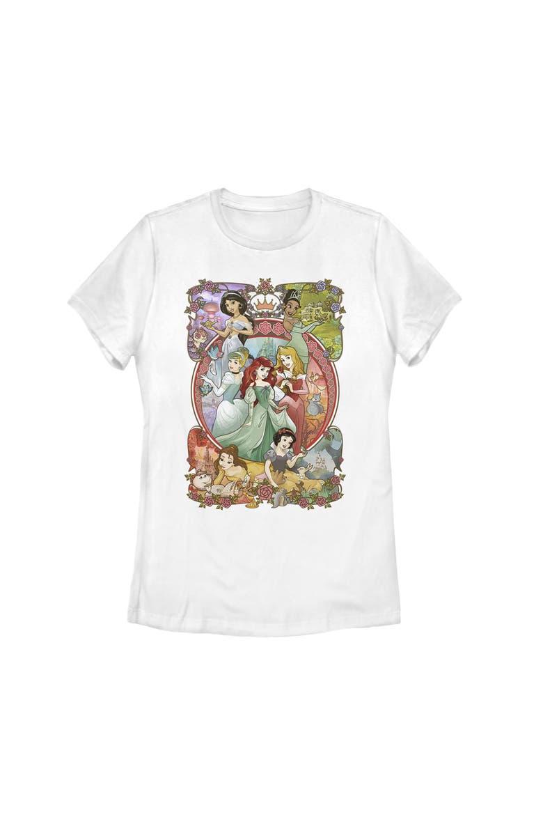 Disney Women's Disney Vintage Collage  Graphic T-Shirt, Main, color, White