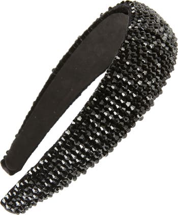 NATASHA SEQUIN STRIPED HEADBAND - ORANGE & WHITE main image 0