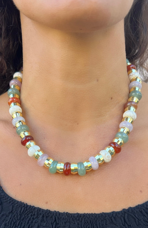 Holst + Lee Holst+lee Semi Precious Necklace In Multi