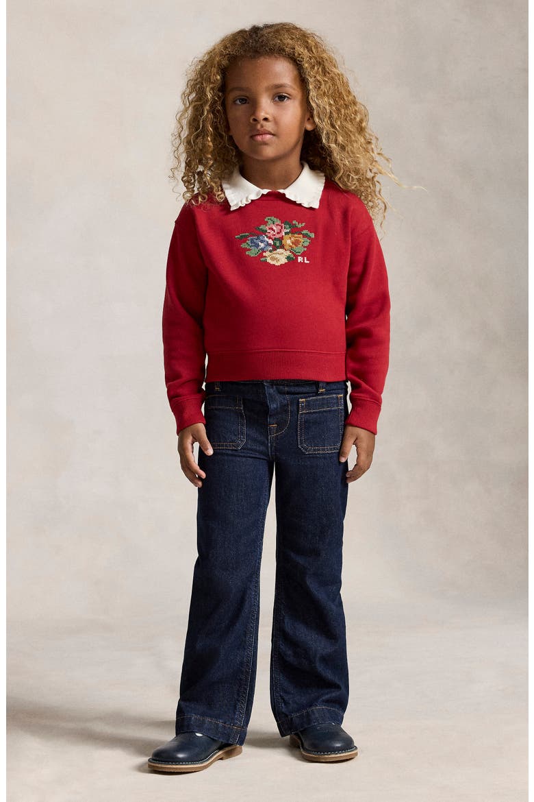 Kids' Flare Leg Jeans, Alternate, color, BLUE