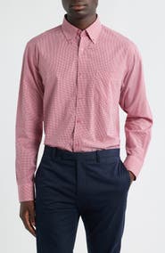 EAGLE Regular Fit Gingham Check Cotton Button-Down Shirt