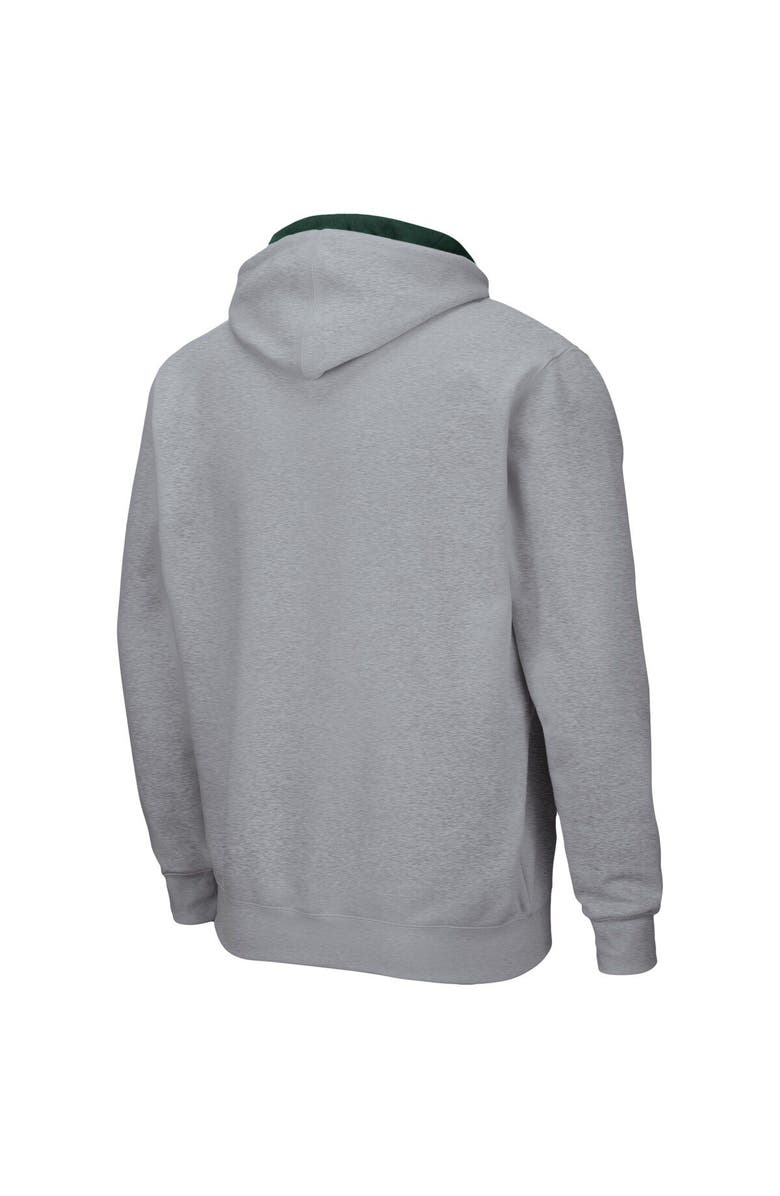 COLOSSEUM Men's Colosseum Heathered Gray Baylor Bears Arch & Logo 3.0 Full-Zip Hoodie, Alternate, color, Heather Gray