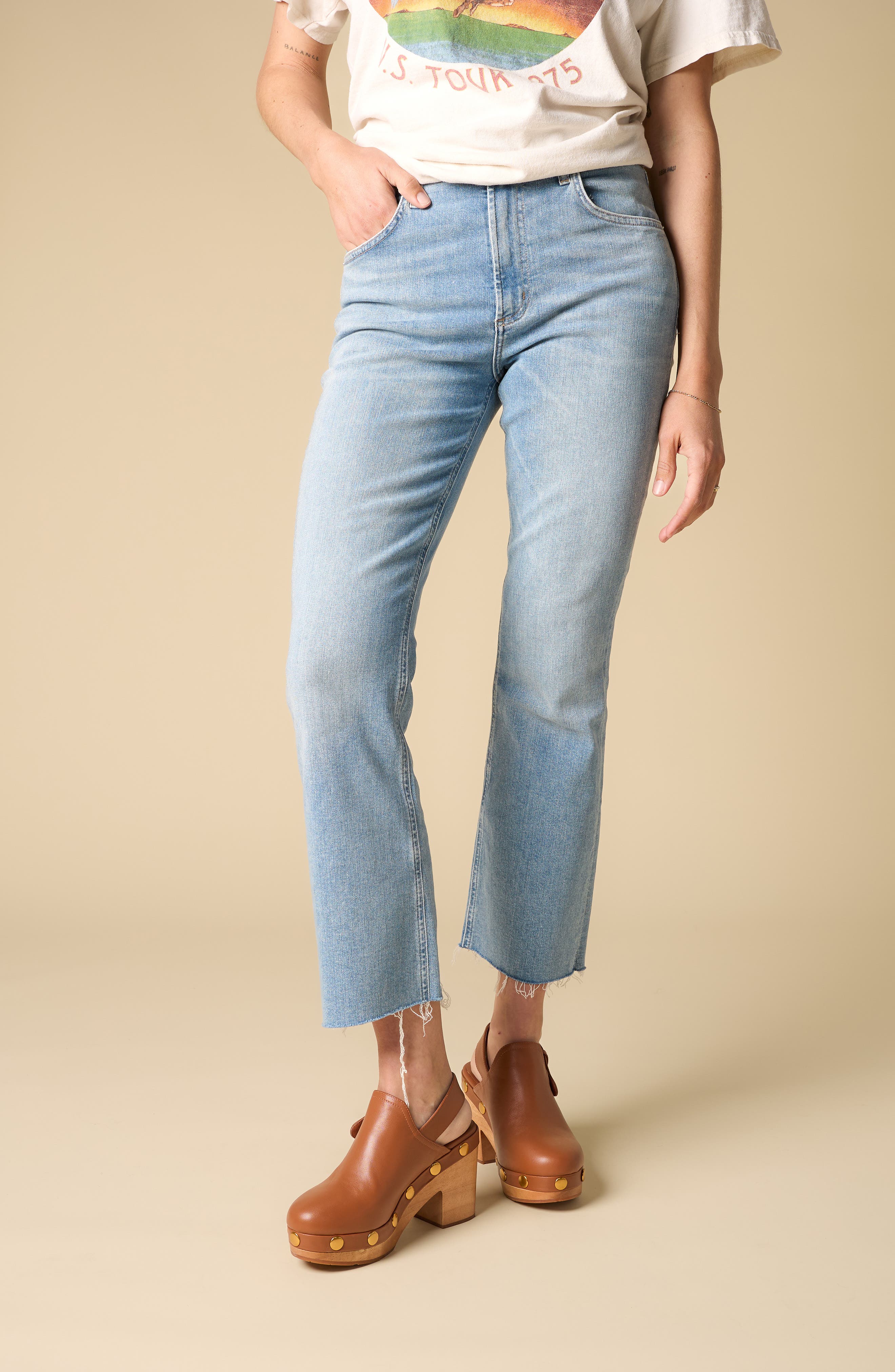 Charlotte Stone Hari Platform Slingback Studded Clog, Alternate, color, 