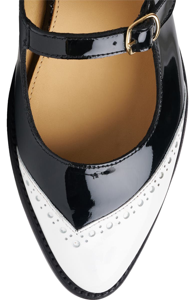 THE OFFICE OF US Miss Amelia Slingback Flat, Alternate, color, Black/ White