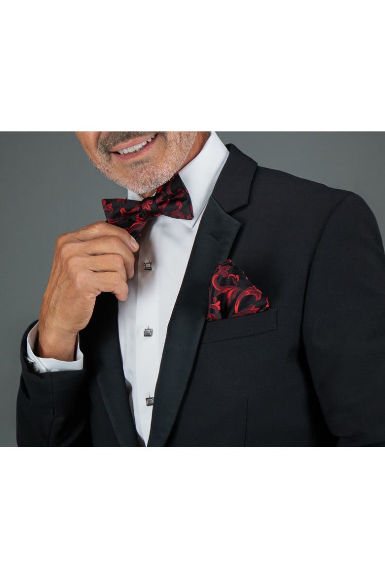 Christian the Romantic Brocade Silk Bow Tie, Alternate, color, Red