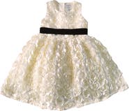 JOE-ELLA Kids' Textured Roses Dress