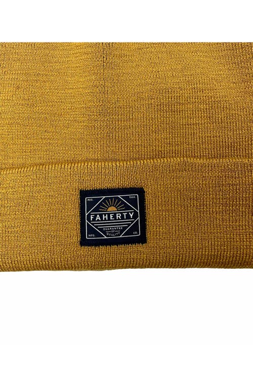 Faherty Workwear Merino Wool Beanie In Yellow