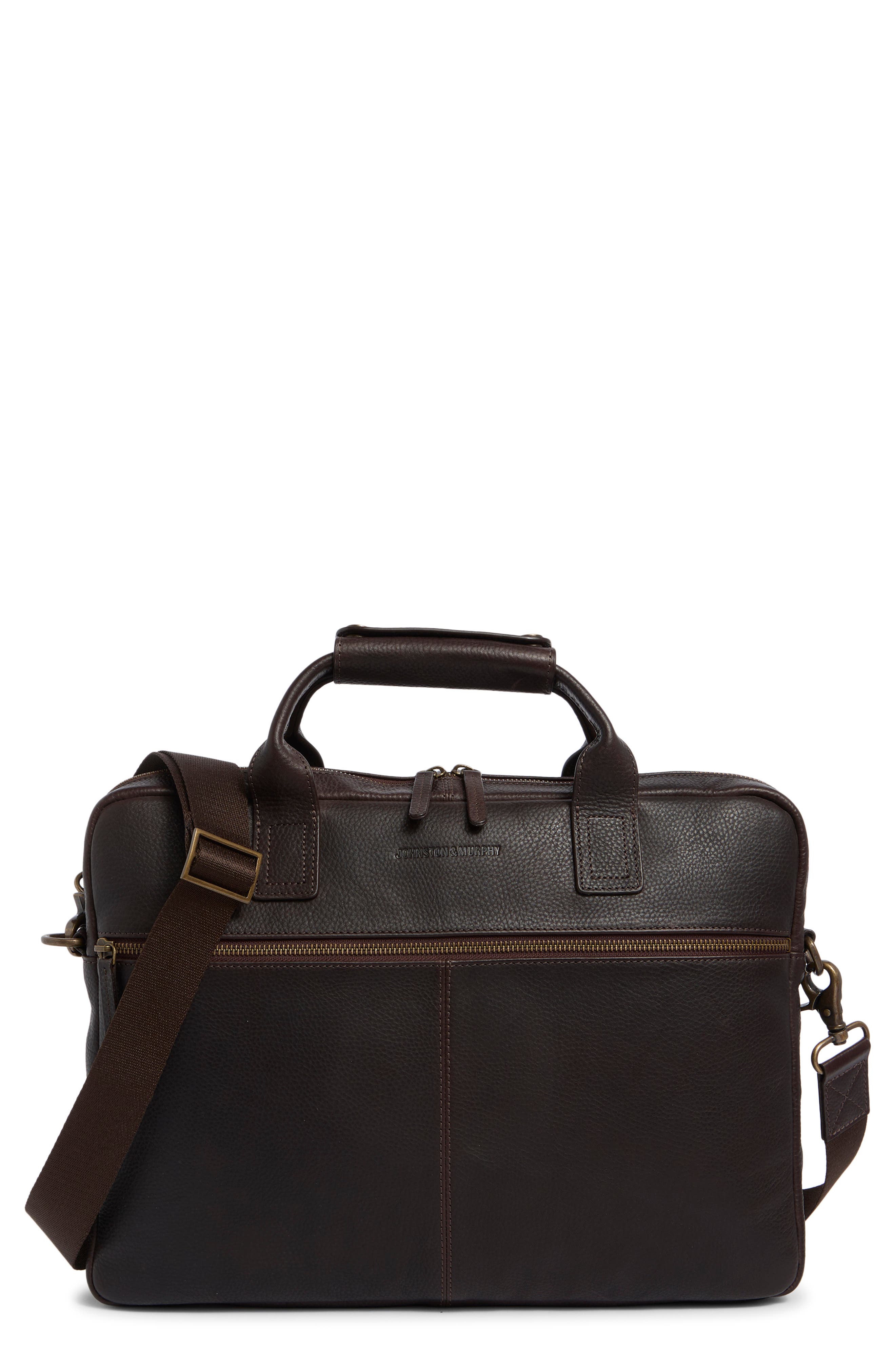 Johnston & Murphy Pebbled Leather Briefcase