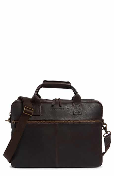 Johnston & Murphy Pebbled Leather Briefcase