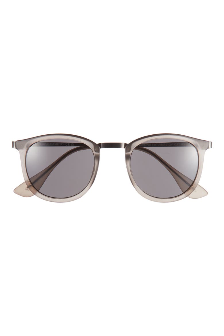 Combo 48.5mm Round Sunglasses, Main, color, MATTE GREY