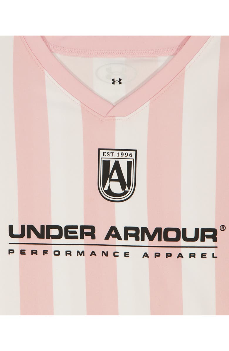 Under Armour Kids' UA Tech<sup>™</sup> Uniform Mesh Graphic Jersey & Shorts Set, Alternate, color, Prime Pink