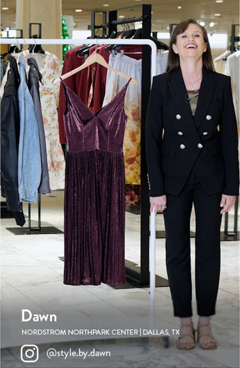 Haley Metallic Fit & Flare Cocktail Dress, sales video thumbnail