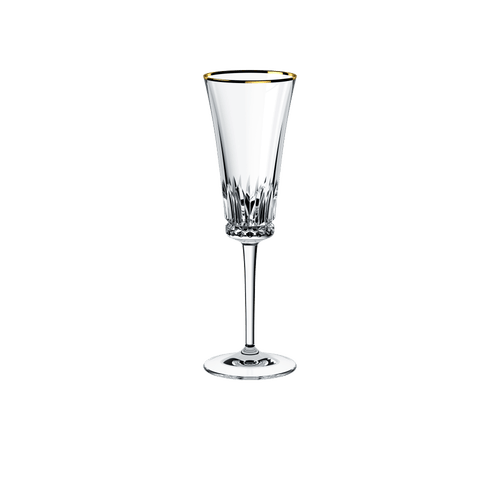 Villeroy & Boch Grand Royal Gold Flute Pair In Clear