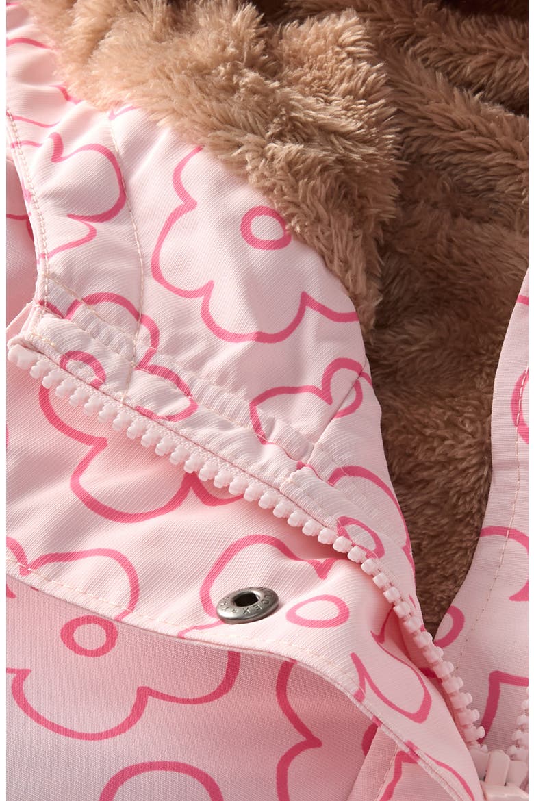 Kids' Fleece Lined Hooded Jacket, Alternate, color, PINK BALM POPPY DAISY