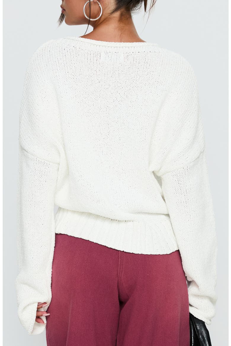 Reannon Wide Neck Sweater, Alternate, color, WHITE
