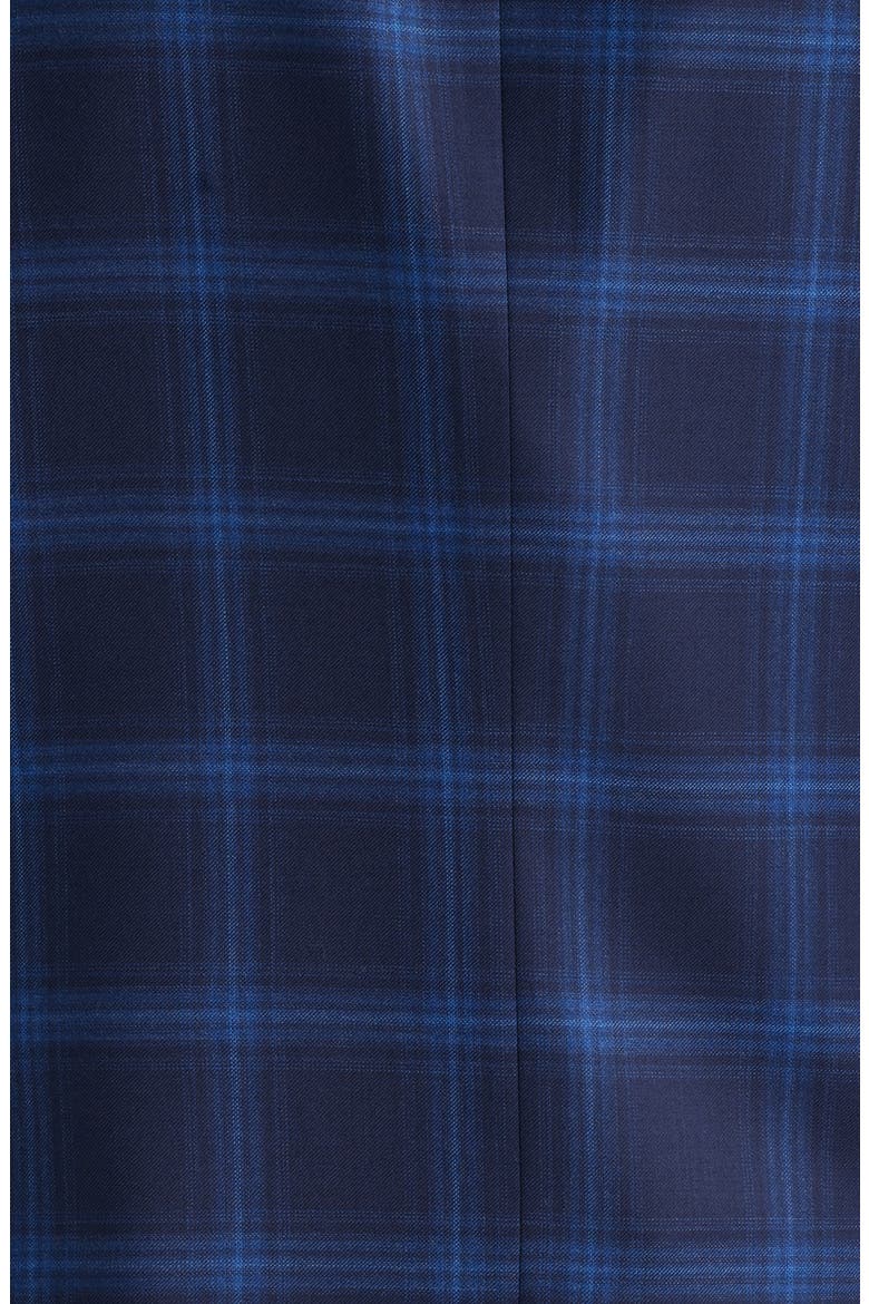 Siena Regular Fit Navy Windowpane Check Super 130s Wool Sport Coat, Alternate, color, NAVY