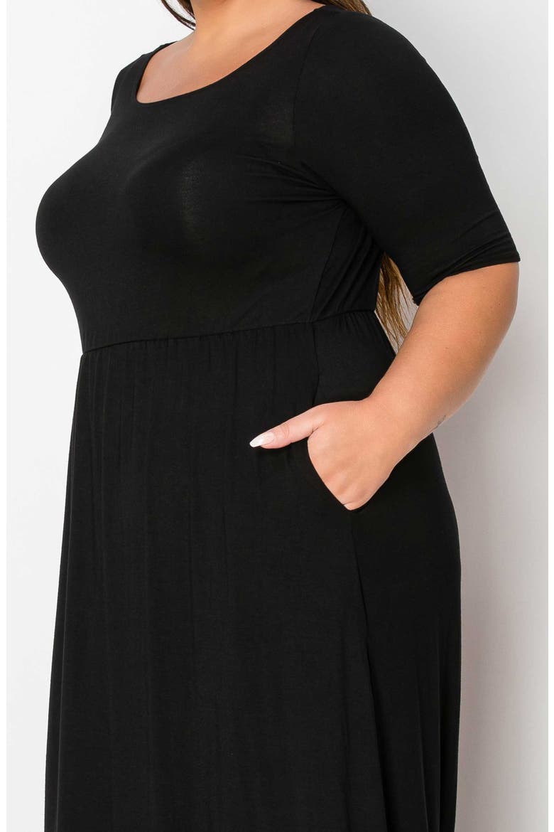 Eva Jersey Maxi Dress, Alternate, color, BLACK